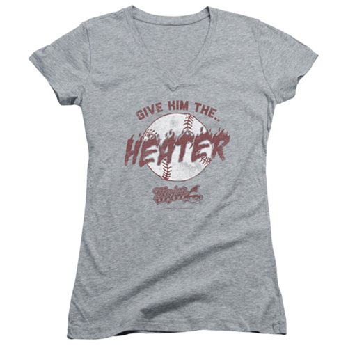 Major League The Heater Juniors V-Neck T-Shirt